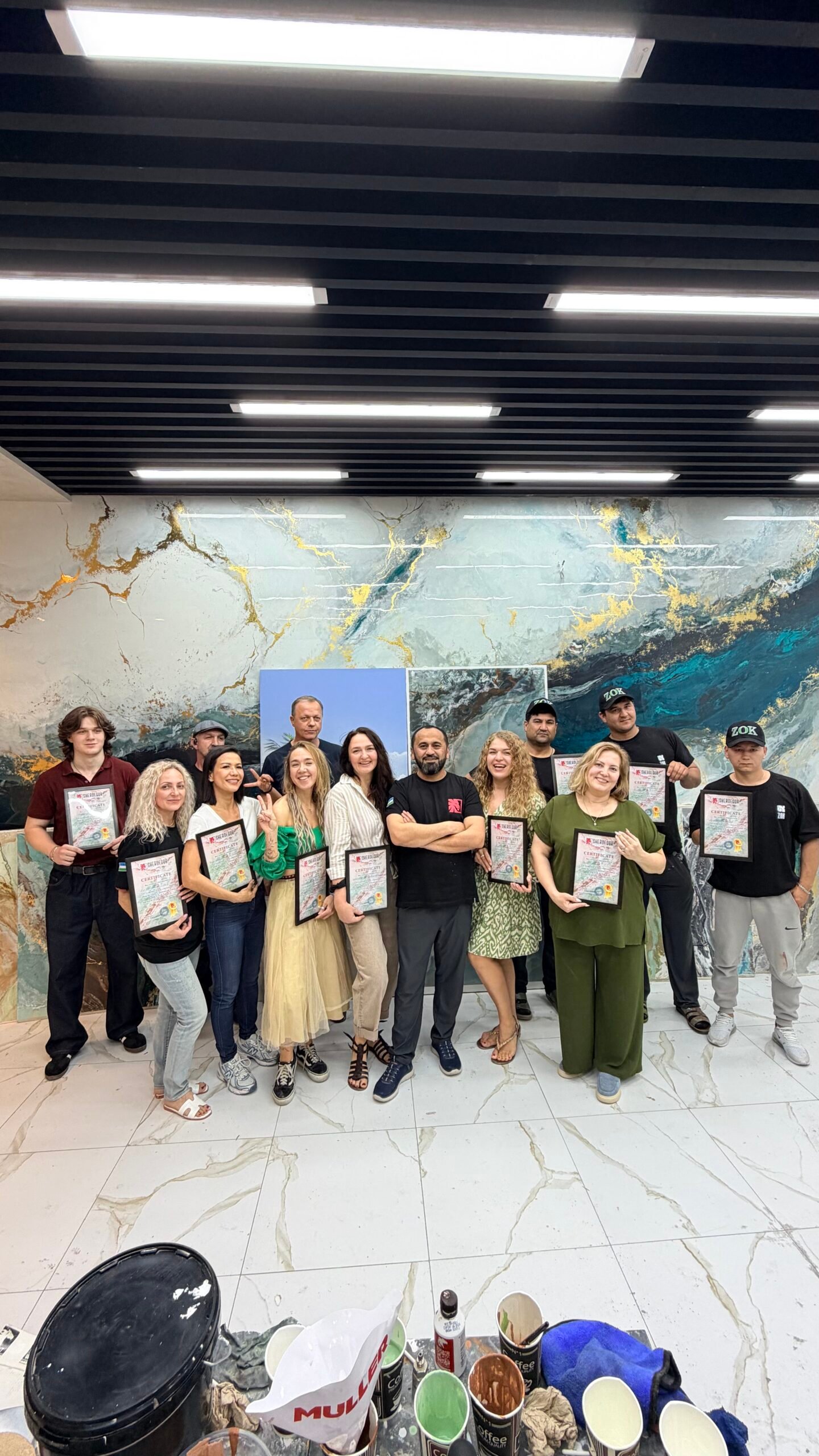 Training graduates with certificates