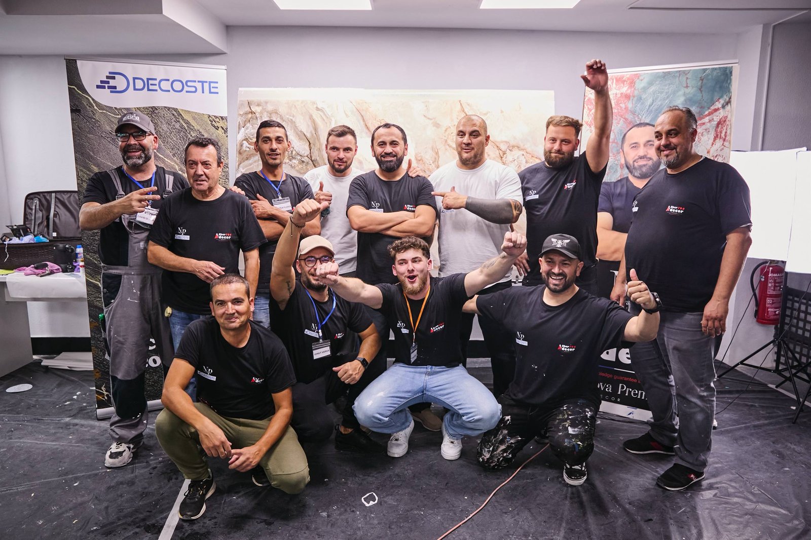 Group of professional decorators